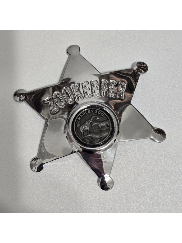 Zookeeper Naples Florida SixPoint Star Badge Souvenir Pin Alligator Giraffe Zookeeper Naples Florida SixPoint Star Badge Souvenir Pin Alligator Giraffe